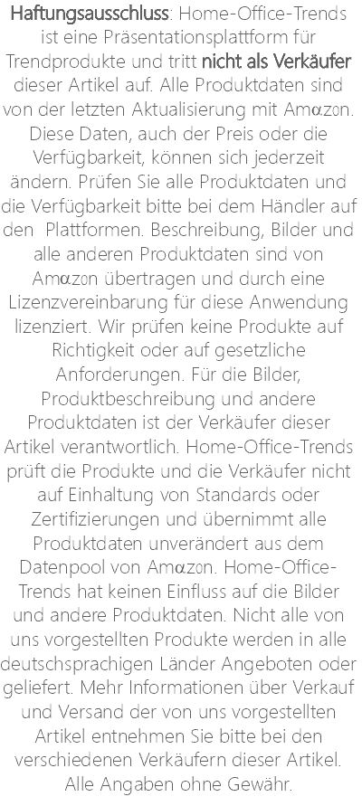 Haftungsausschluss HomeOfficeTrends
